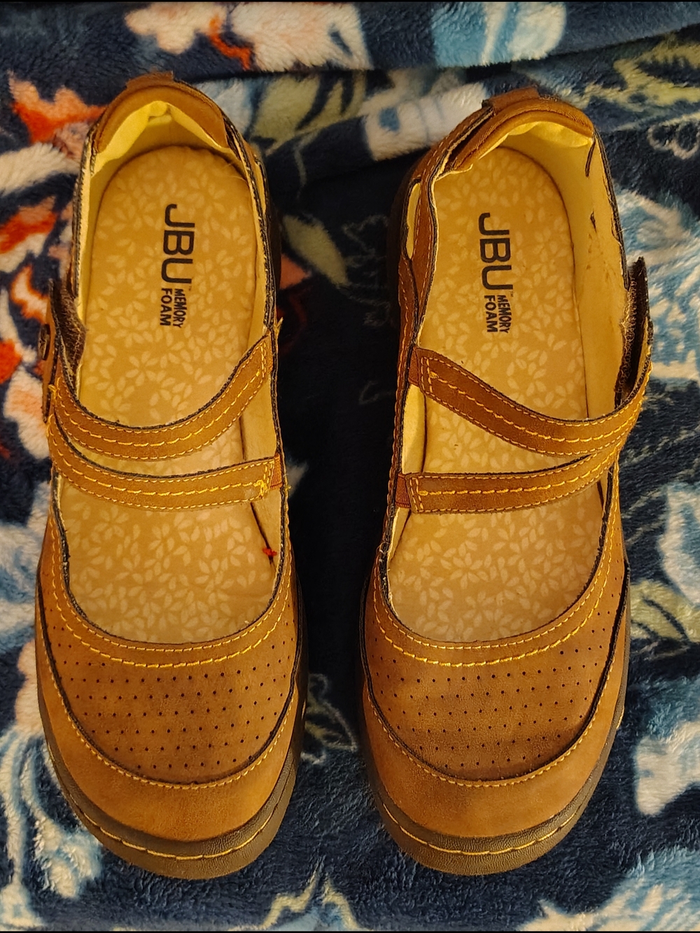 Jambu Brown Double-Strap Mary Jane Flat Shoes
